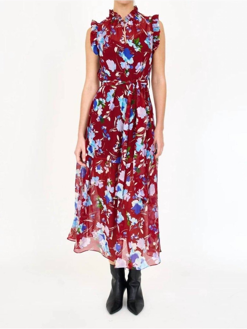 Christy Lynn Willow Dress in Crimson Fluer